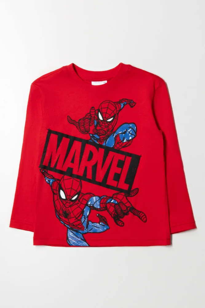 Spider-Man Long Sleeve T-Shirt Red sold by Ackermas