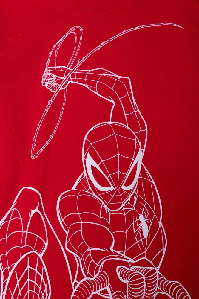 Spider-Man Long Sleeve T-Shirt Red sold by Ackermas product image thumbnail 2