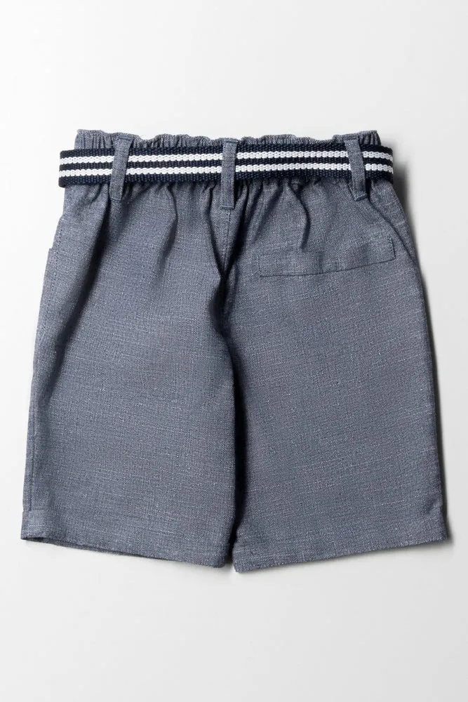 Belted Chino Shorts Blue sold by Ackermas product image thumbnail 3