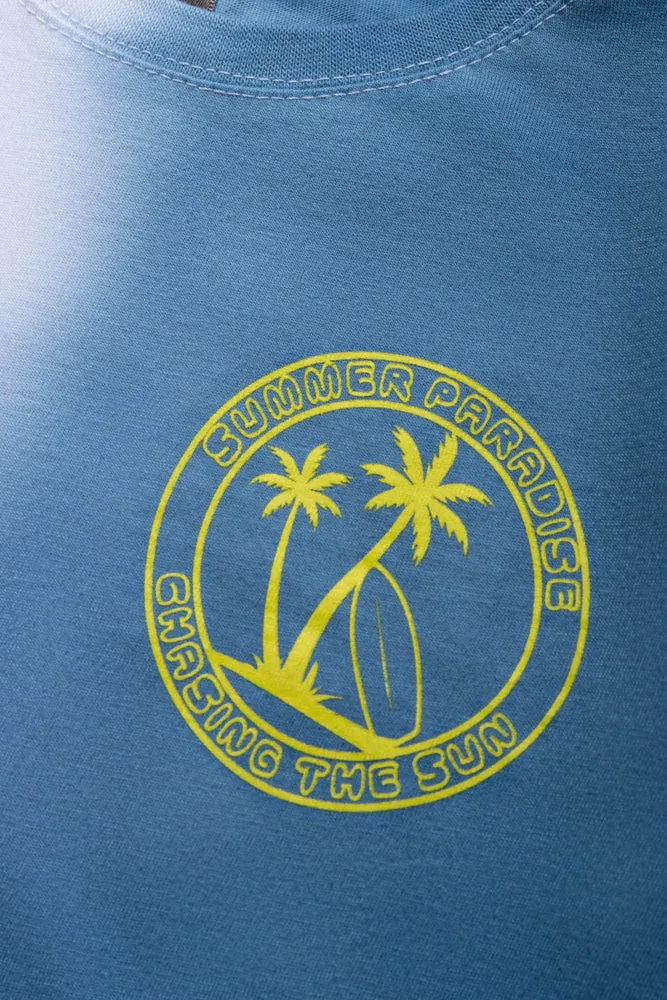 Short Sleeve T-Shirt Blue sold by Ackermas product image thumbnail 2