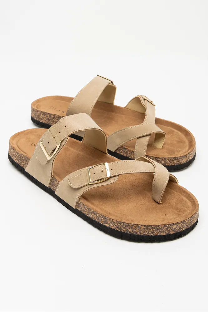 Toe Post Sandal Natural sold by Ackermas