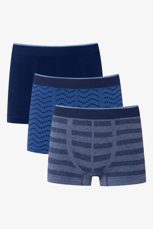3 Pack Seamfree Boxers Blue sold by Ackermas