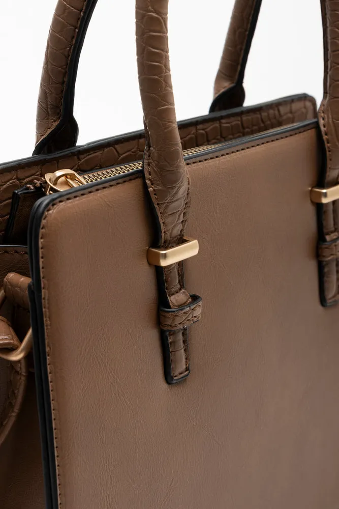 Mini Handbag With Handles And Strap Brown sold by Ackermas product image thumbnail 4