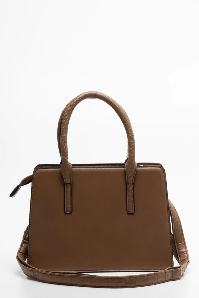 Mini Handbag With Handles And Strap Brown sold by Ackermas product image thumbnail 3