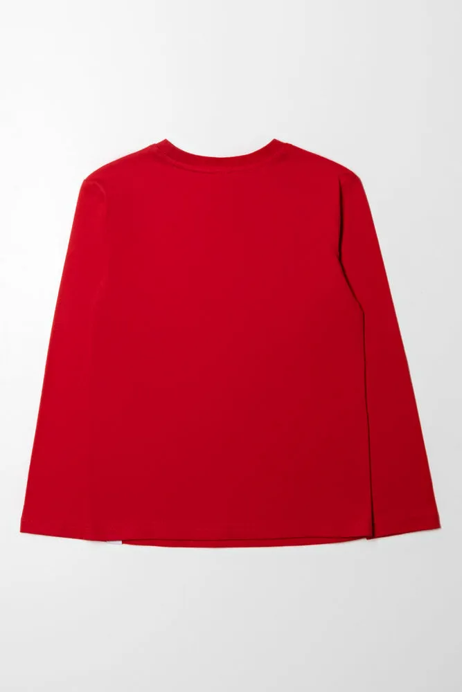 Long Sleeve T-Shirt Red sold by Ackermas product image thumbnail 4