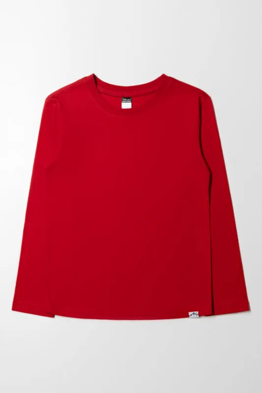 Long Sleeve T-Shirt Red sold by Ackermas