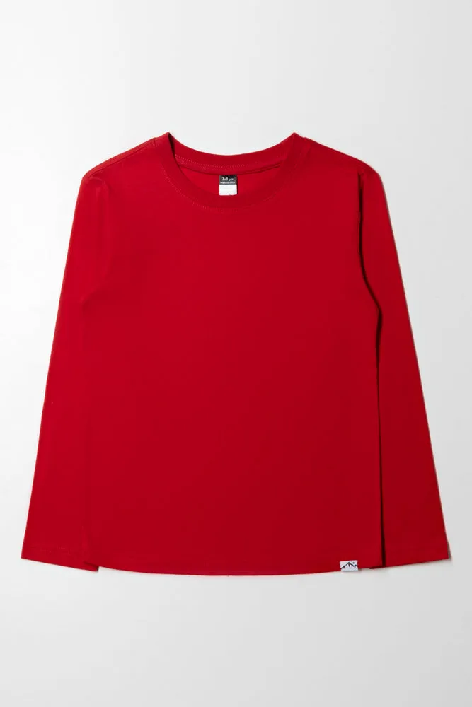 Long Sleeve T-Shirt Red sold by Ackermas