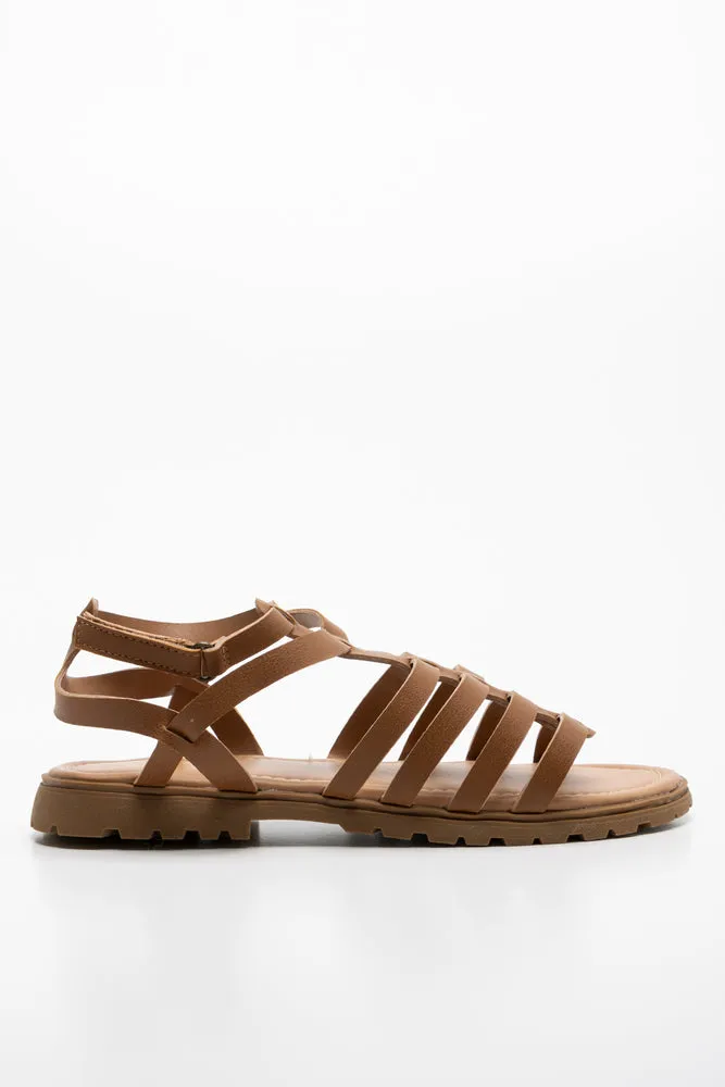 Gladiator Sandal Brown sold by Ackermas