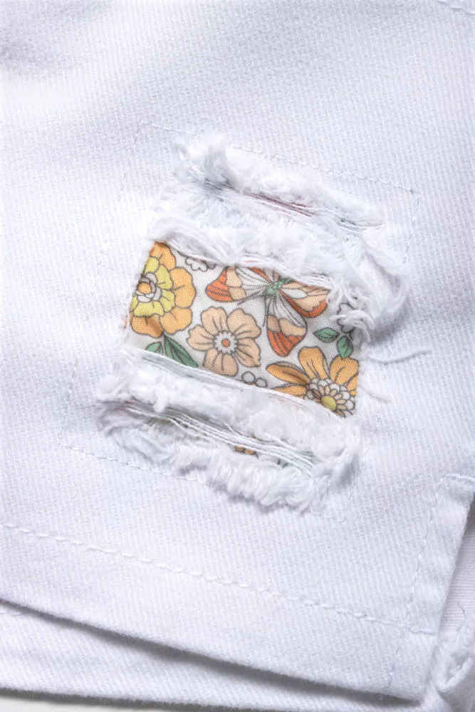 Denim Short With Hair Tie White sold by Ackermas product image thumbnail 2