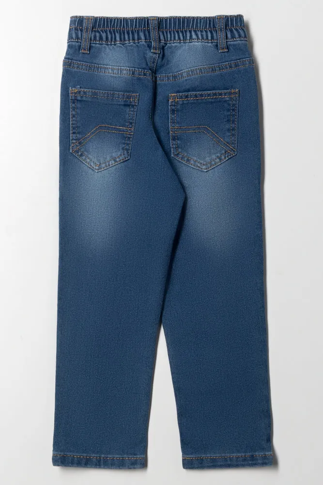 Ripped Skinny Denim Jeans Dark Blue sold by Ackermas product image thumbnail 4