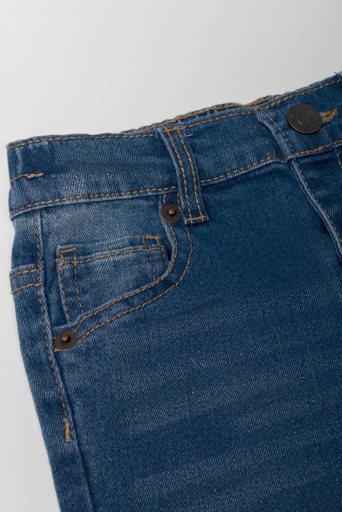 Ripped Skinny Denim Jeans Dark Blue sold by Ackermas product image thumbnail 2