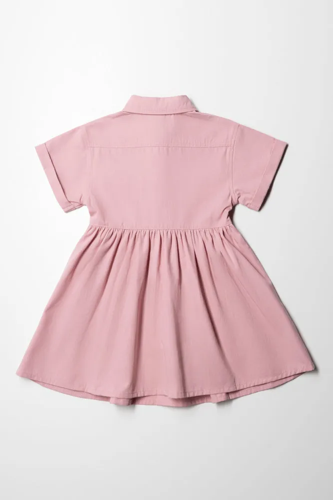 Twill Utility Dress Dusty Pink sold by Ackermas product image thumbnail 4
