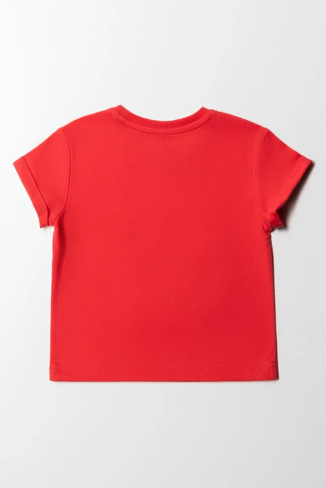 Relaxed Fit Tee- Bright Red sold by Ackermas product image thumbnail 3