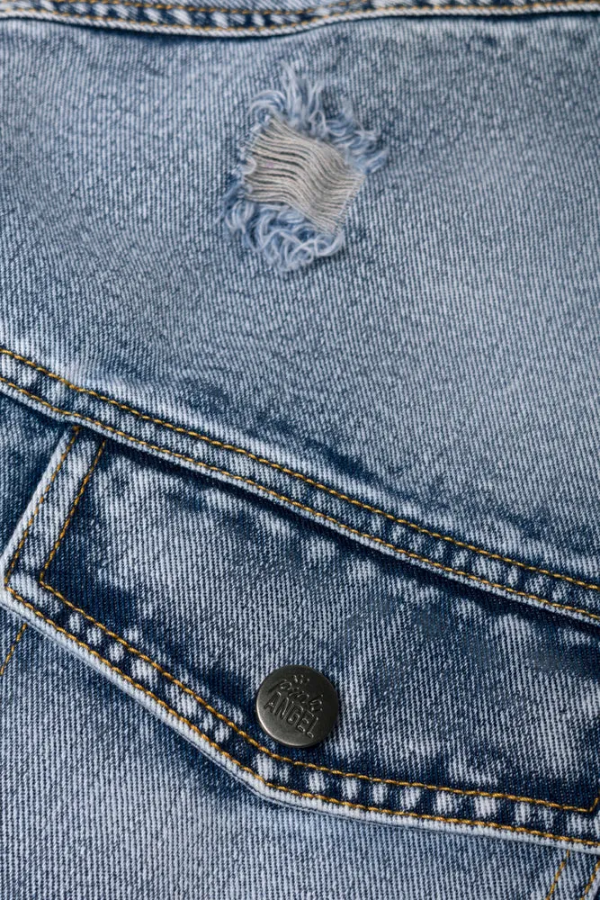 Denim Trucker Jacket Light Blue sold by Ackermas product image thumbnail 3