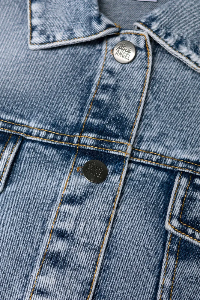 Denim Trucker Jacket Light Blue sold by Ackermas product image thumbnail 2