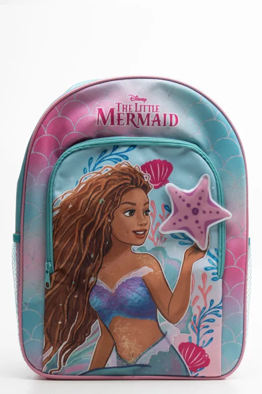 The Little Mermaid Front Pocket Backpack Turquoise made by Ackermas