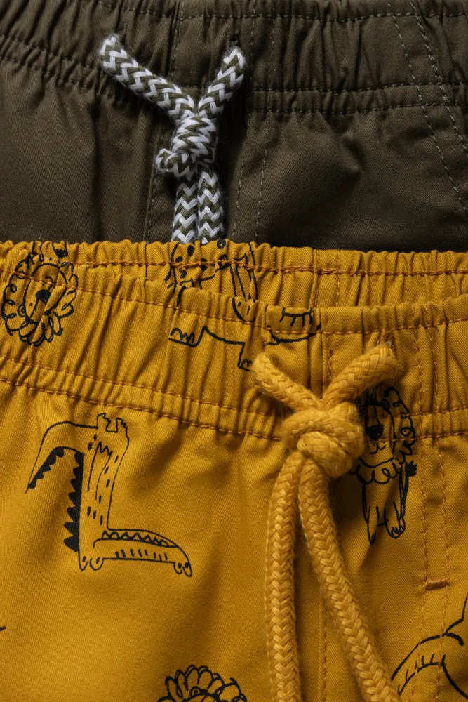 2 Pack Shorts Yellow & Dark Green sold by Ackermas product image thumbnail 2