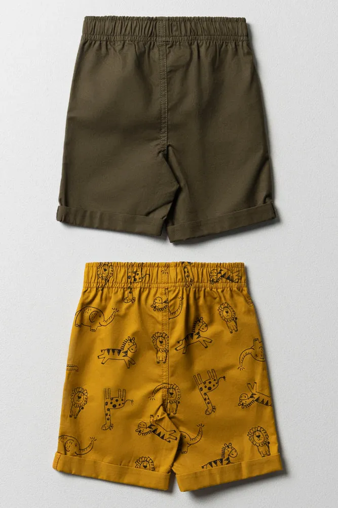 2 Pack Shorts Yellow & Dark Green sold by Ackermas product image thumbnail 3