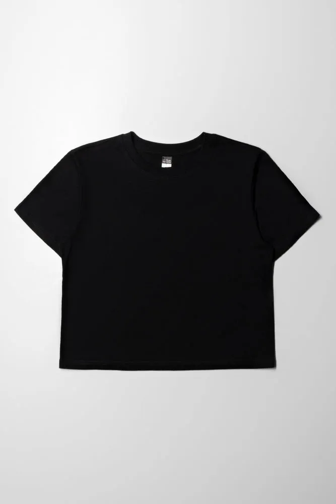 Plain Slub Tshirt Black sold by Ackermas