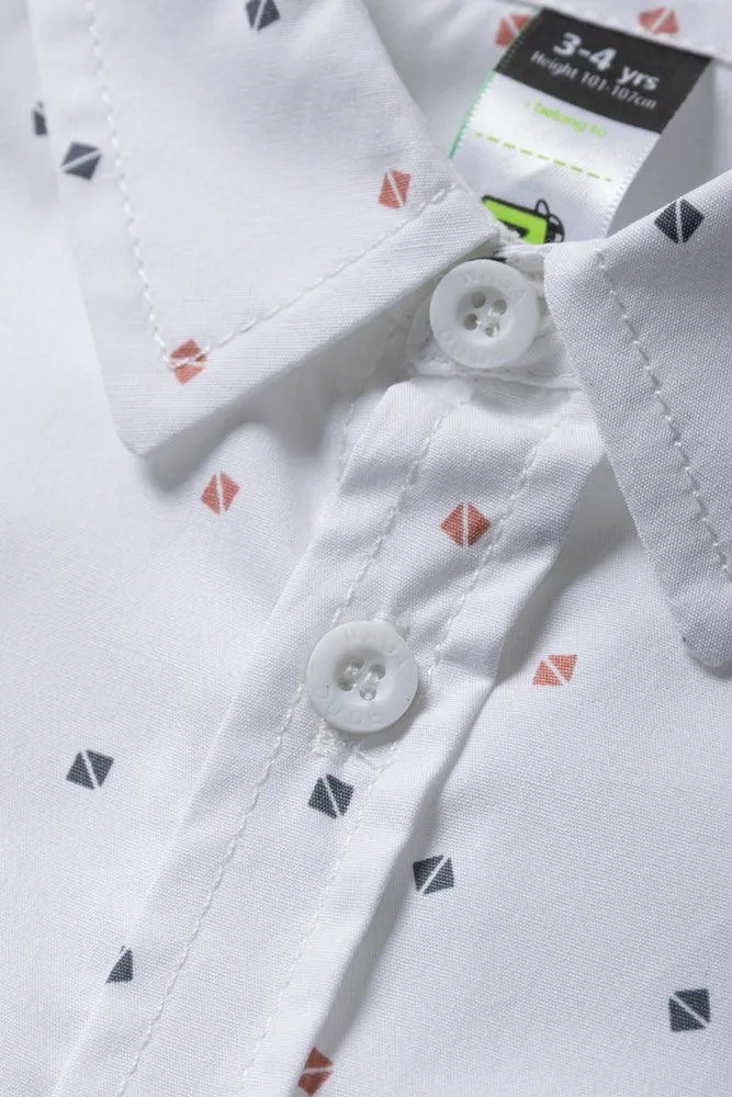 Short Sleeve Shirt White sold by Ackermas product image thumbnail 2