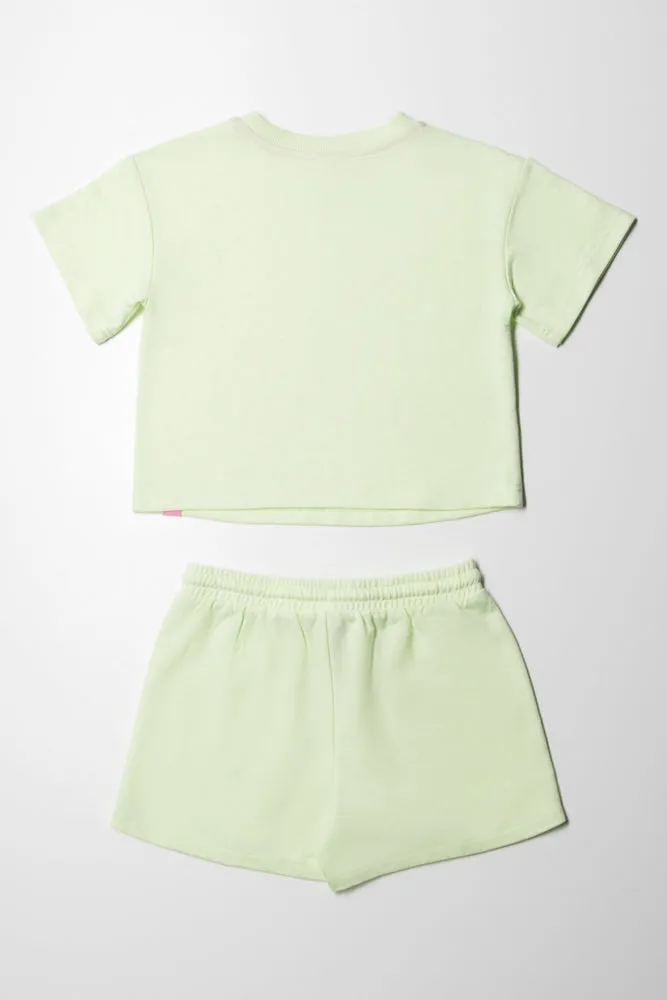 Fleece Shorts Set Light Green sold by Ackermas product image thumbnail 5