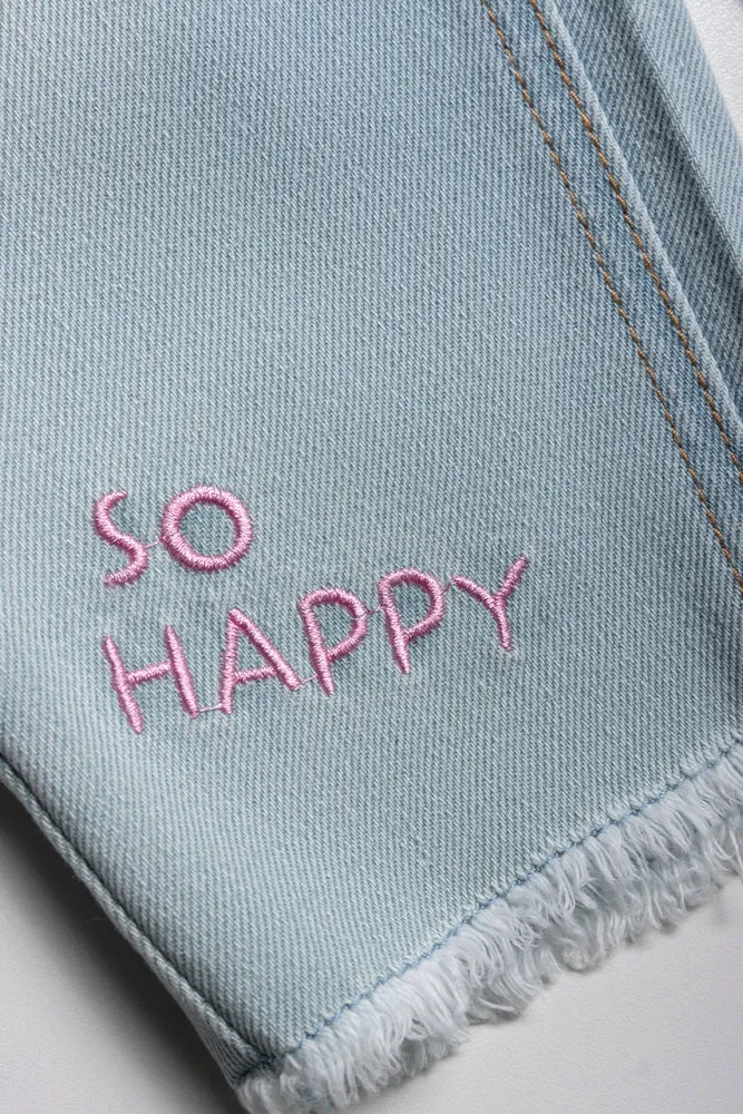 Light Wash Wide Leg With Single Pocket And Self Ti sold by Ackermas product image thumbnail 3