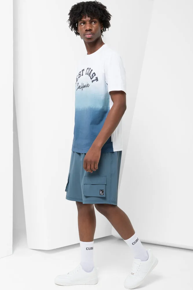 Ombre Short Sleeve T-Shirt Blue sold by Ackermas product image thumbnail 2