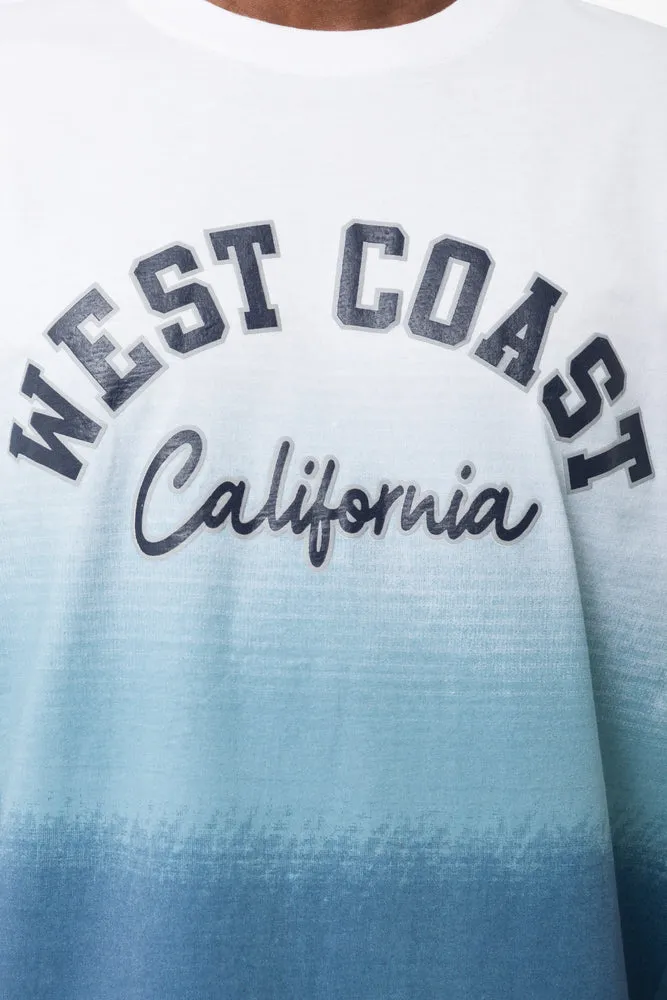 Ombre Short Sleeve T-Shirt Blue sold by Ackermas product image thumbnail 4