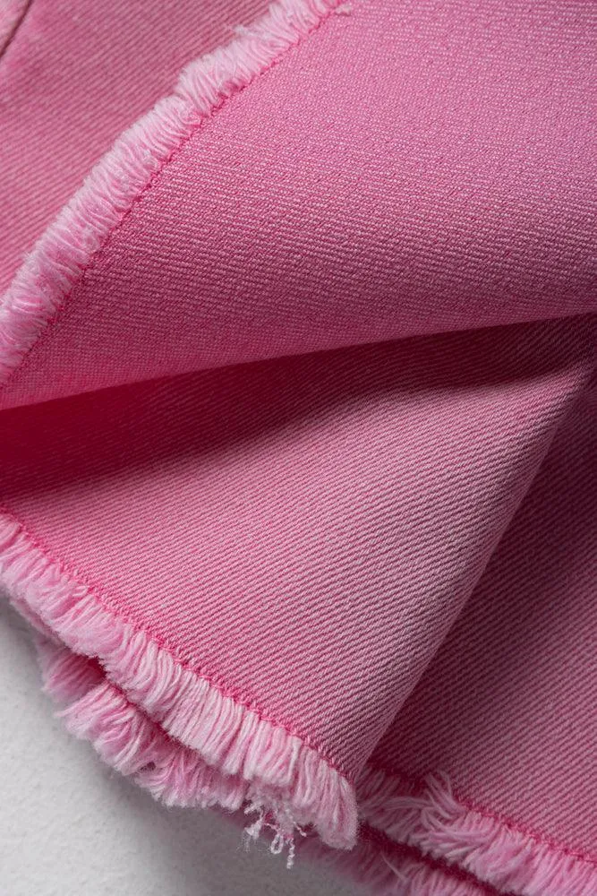 Denim Skorts With Tie Pink sold by Ackermas product image thumbnail 2