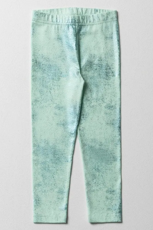 Glitter Leggings Aqua sold by Ackermas