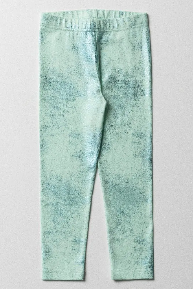 Glitter Leggings Aqua sold by Ackermas