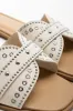 Studded Sandal Cream sold by Ackermas