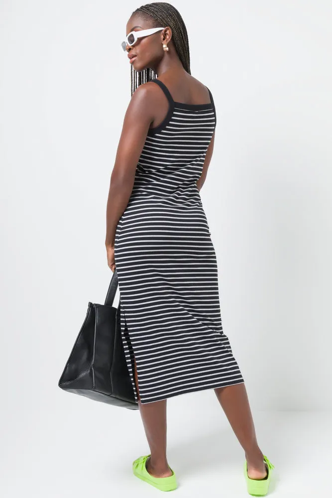 Stripe Bodycon Dress Black And White sold by Ackermas product image thumbnail 3