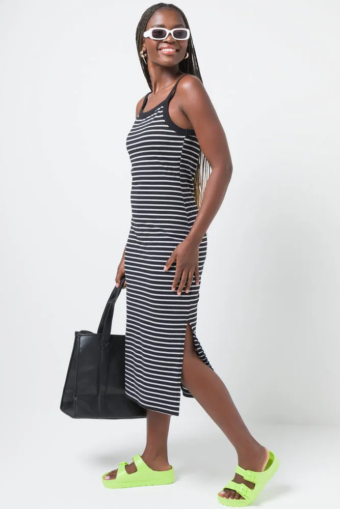 Stripe Bodycon Dress Black And White sold by Ackermas product image thumbnail 2