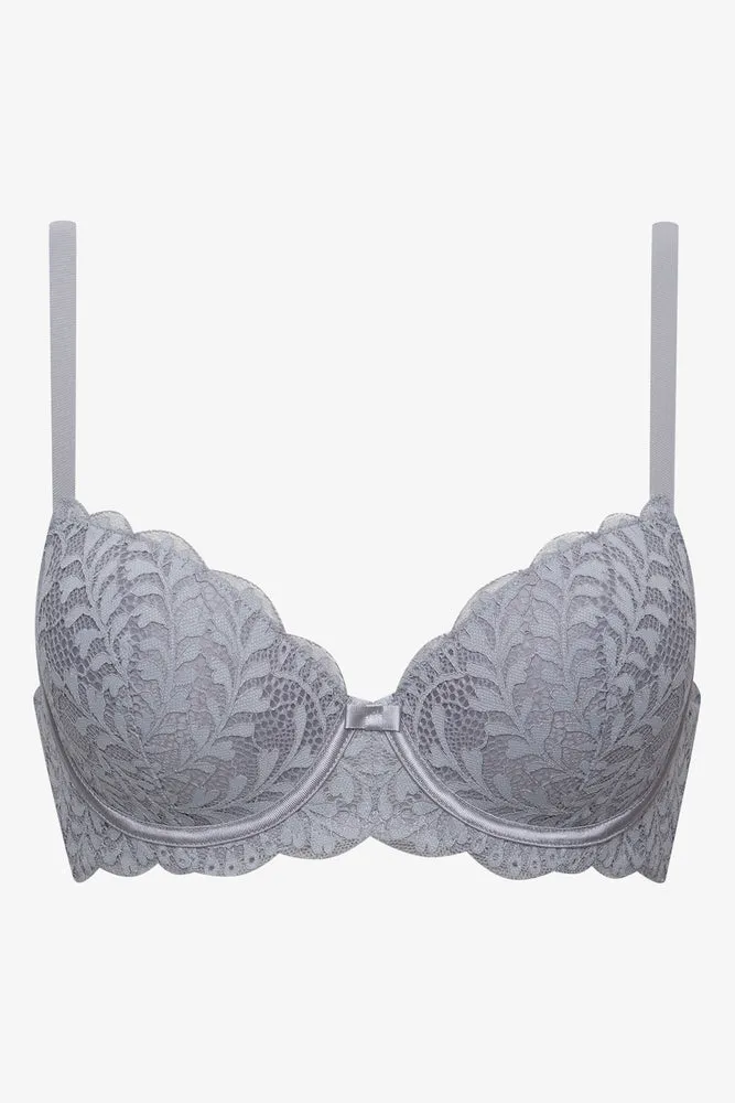 2 Pack Lace Balconette Bra Blue & Grey sold by Ackermas