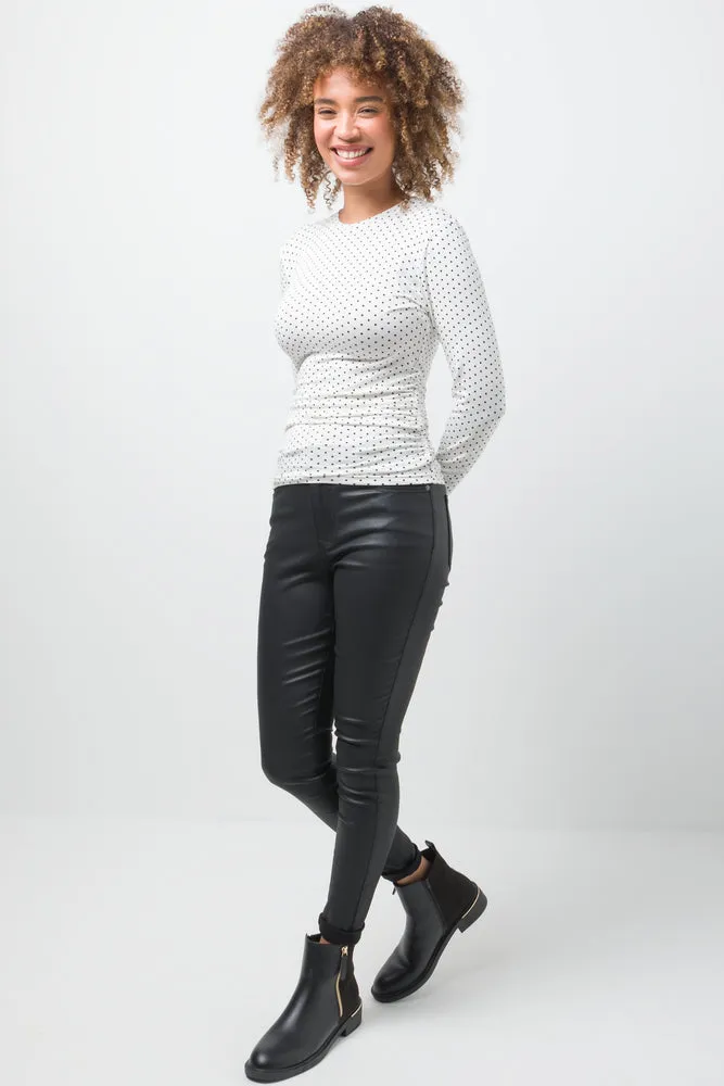 Long Sleeve Top White And Black sold by Ackermas product image thumbnail 2