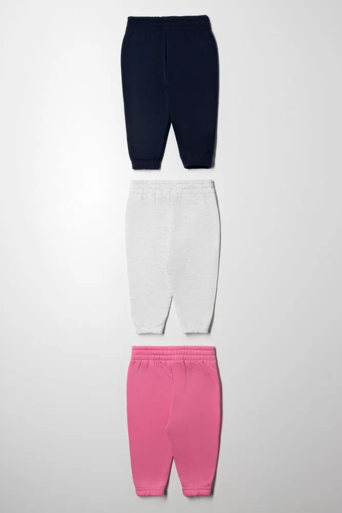 3 Pack Track Pants Navy, Grey & Pink sold by Ackermas product image thumbnail 3