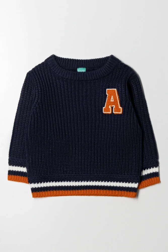 Embroidered Jersey Navy sold by Ackermas