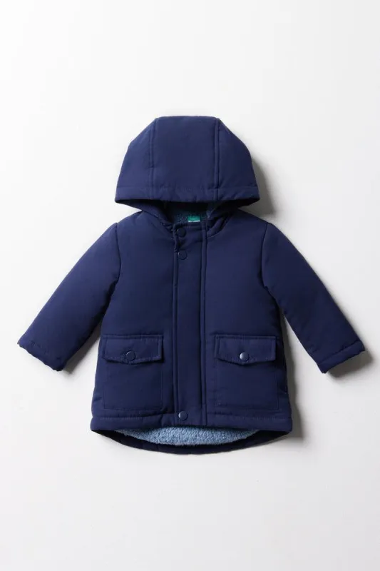 Hooded Parka Jacket Navy sold by Ackermas