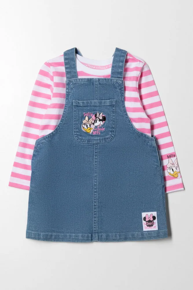 Minnie Mouse Denim Pinafore sold by Ackermas