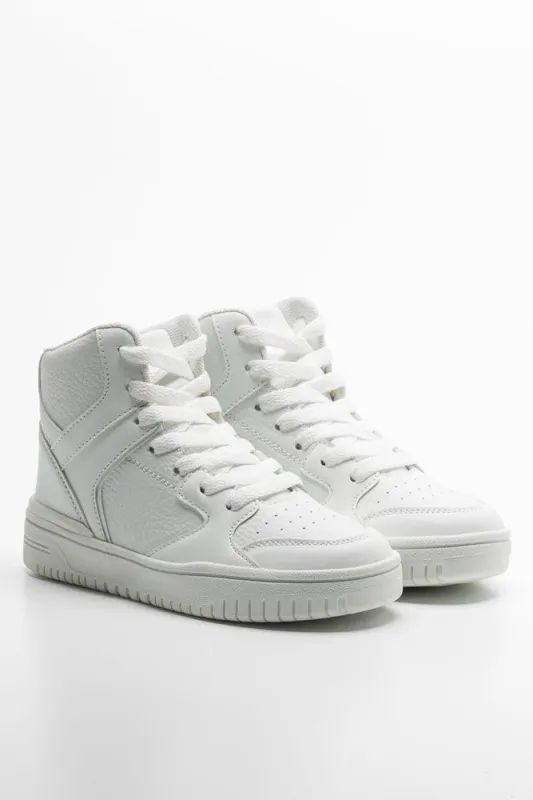 Skate High Top Sneaker White sold by Ackermas