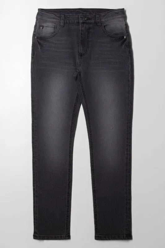 Skinny Denim Jeans Dark Grey sold by Ackermas