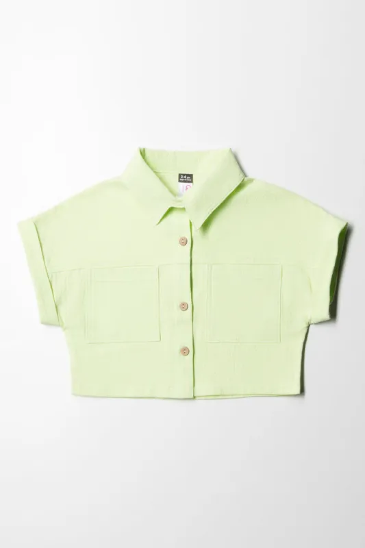 Resort Shirt Linen Lime sold by Ackermas