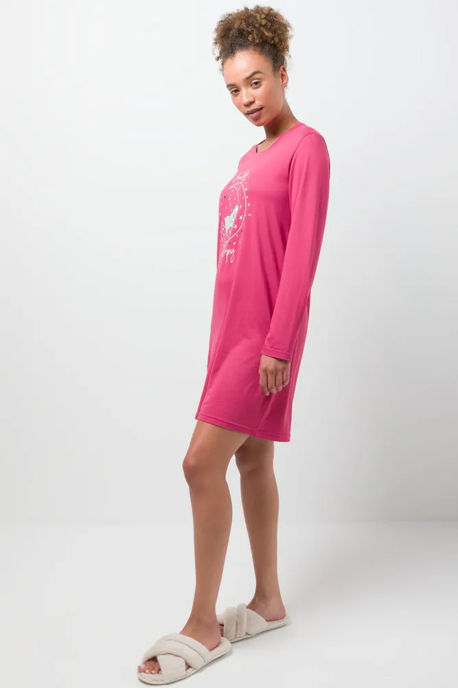 Long Sleeve Koala Sleepshirt Pink sold by Ackermas product image thumbnail 2