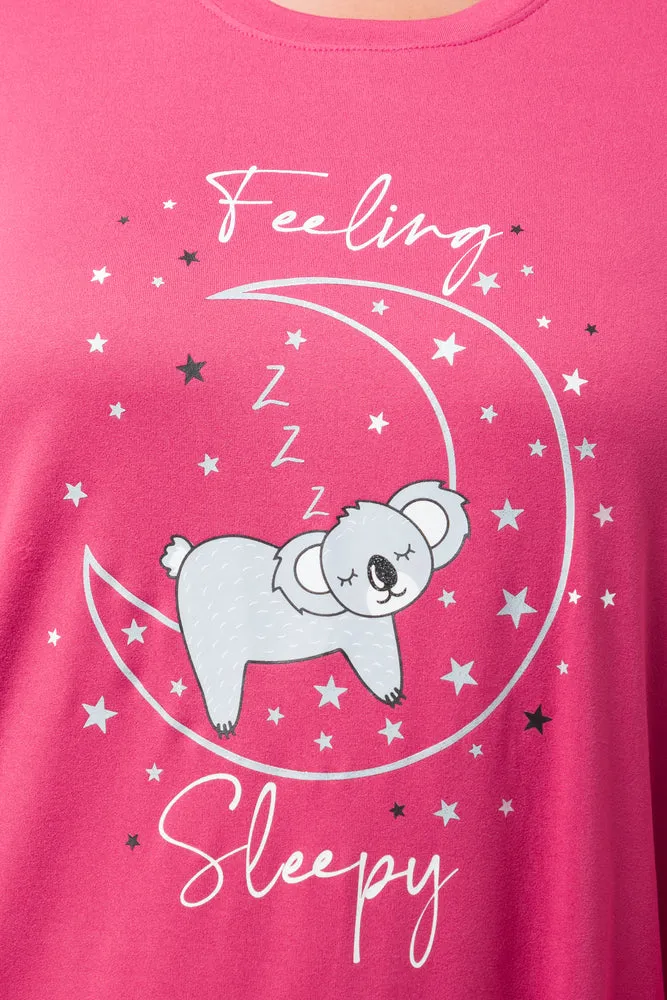 Long Sleeve Koala Sleepshirt Pink sold by Ackermas product image thumbnail 4