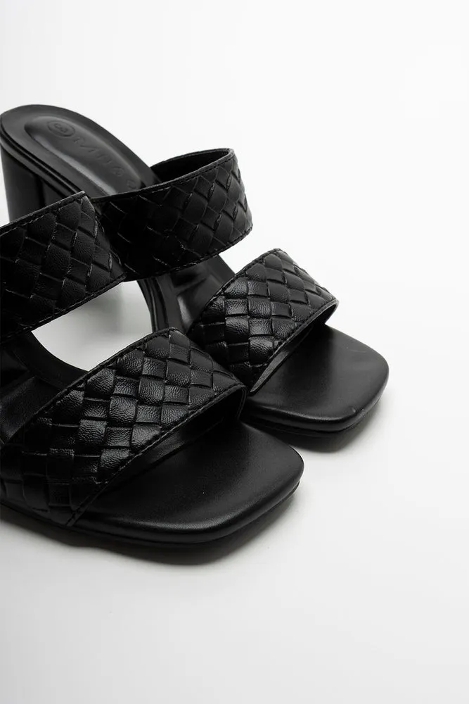 Mule Heeled Sandal Black sold by Ackermas product image thumbnail 3