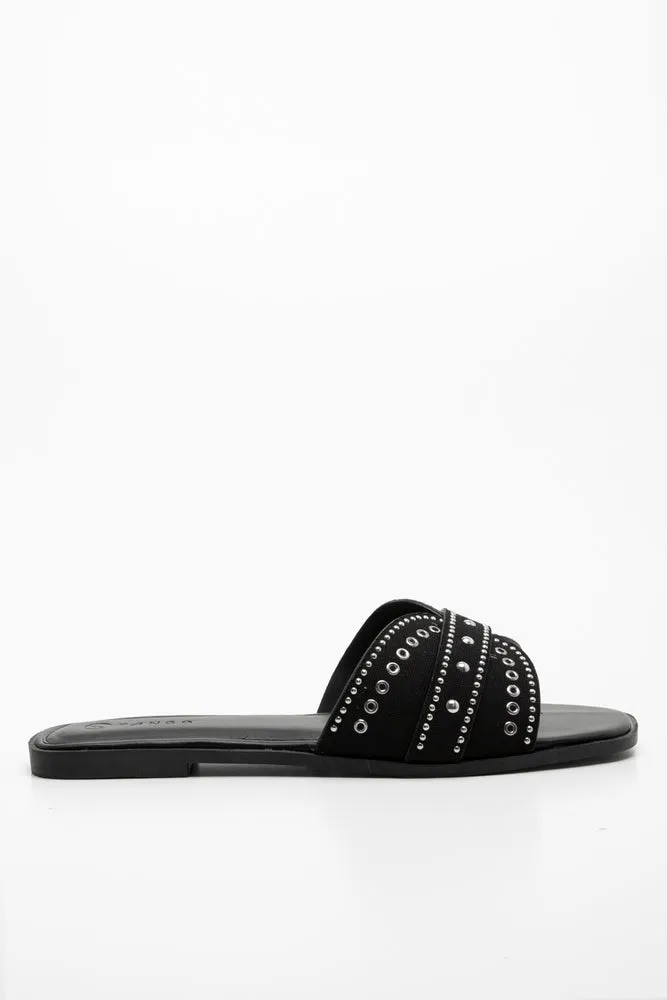 Studded Mule Sandal Black sold by Ackermas product image thumbnail 2