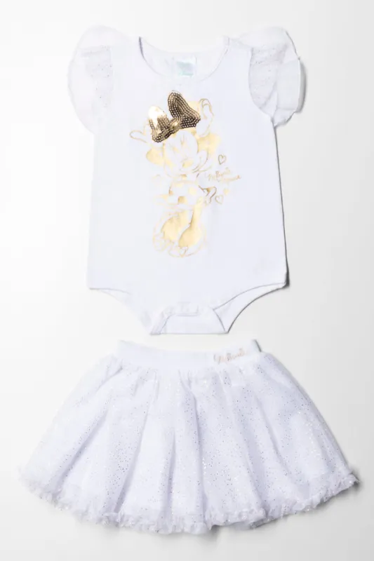 Minnie Mouse Tutu Set With Wings White sold by Ackermas