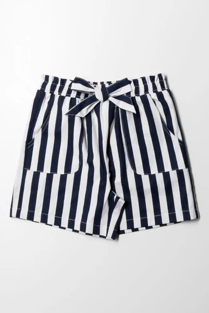 Stripe Short Navy sold by Ackermas