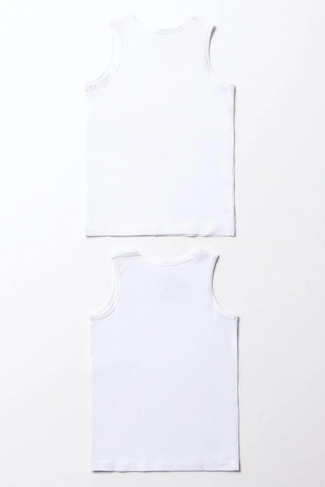 2 Pack Sleeveless Vests White sold by Ackermas product image thumbnail 3